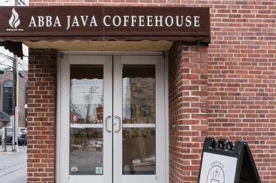 entrance to abba java coffee house