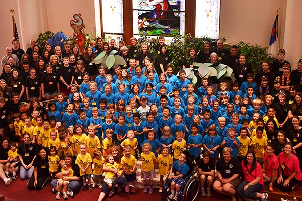 vacation bible school group photo