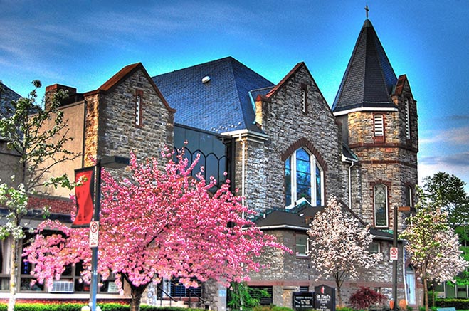 St. Paul's U M C as viewed from College Avenue